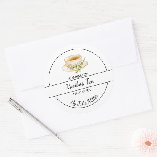 Simple Homemade Rooibos Tea Label (Envelop)