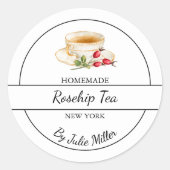 Simple Homemade Rosehip Tea Label (Voorkant)