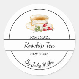 Simple Homemade Rosehip Tea Label