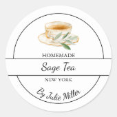 Simple Homemade Sage Tea Label (Voorkant)