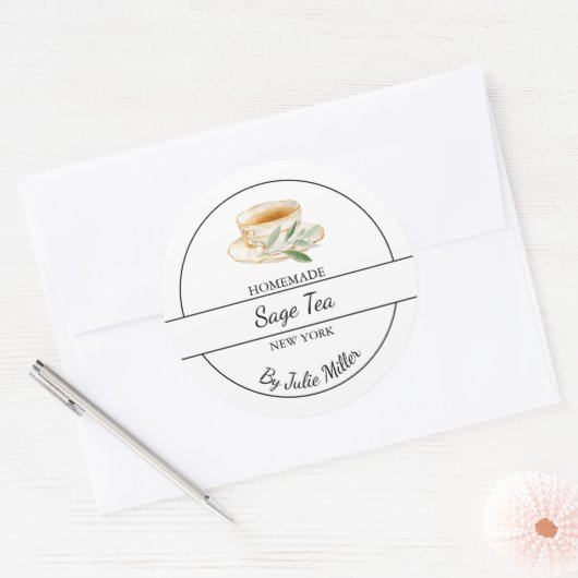 Simple Homemade Sage Tea Label (Envelop)