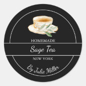 Simple Homemade Sage Tea Label (Voorkant)