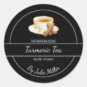 Simple Homemade Turmeric Tea Label (Voorkant)