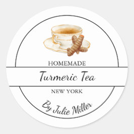 Simple Homemade Turmeric Tea Label