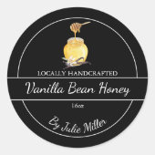 Simple Homemade Vanilla Bean infused Honey Label (Voorkant)