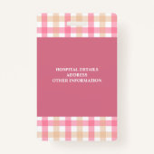 Simple Hospital Employee Logo Pink Photo ID Badge (Achterkant)