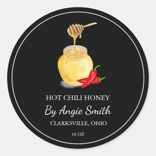 Simple Hot Chili Infused Honey Label (Voorkant)