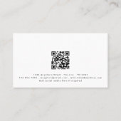 Simple Hotel Logo Name with Job Title Qr Code Visitekaartje (Achterkant)