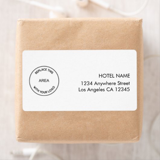 Simple Hotel Logo Return Name Label (Insitu)