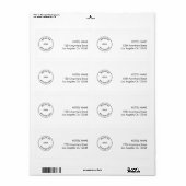 Simple Hotel Logo Return Name Label (Full Sheet)