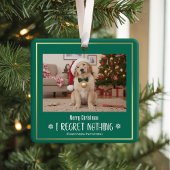 Simple Humor Funny Cute Dog Photo Christmas Keramisch Ornament