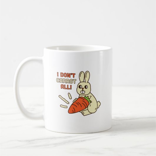 Simple Humor I Dont Carrot All Cute Bunny Carrot Koffiemok (Links)