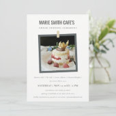 Simple Hung Photo Business Grand Opening Invite Bedankkaart (Staand voorkant)