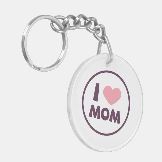 Simple I Love Mam Moederdag Sleutelhanger (Voorkant Links)