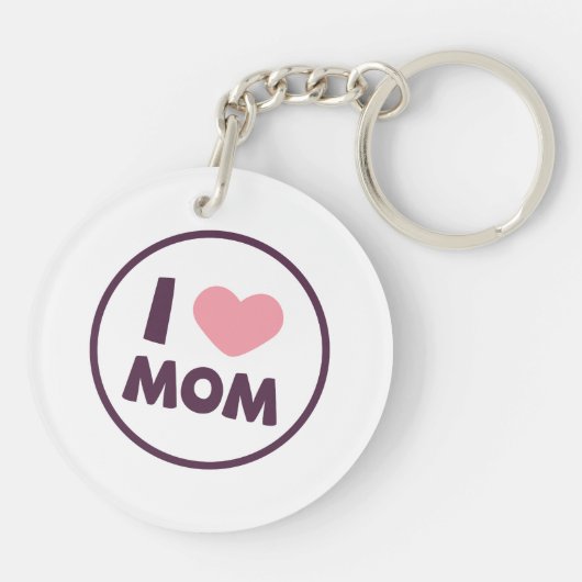 Simple I Love Mam Moederdag Sleutelhanger (Achterkant)