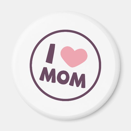 Simple I Love mama Moederdag | Magneet (Voorkant)