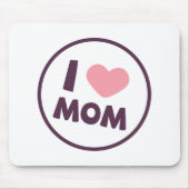 Simple I Love mama Moederdag | Mousepad Muismat (Voorkant)