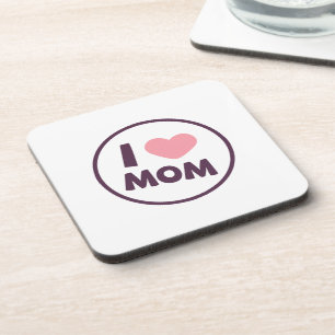 Simple I Love mama Moederdag   ONDERZETTER