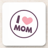 Simple I Love mama Moederdag | ONDERZETTER (Voorkant)