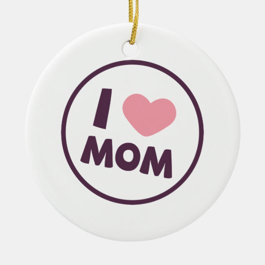 Simple I Love mama Moederdag | ORNAMENT (Voorkant)
