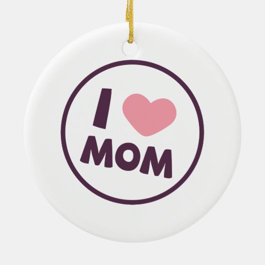 Simple I Love mama Moederdag | ORNAMENT (Achterkant)