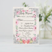 Simple Indian Wedding RSVP Card | Elegant  (Staand voorkant)