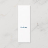 simple initial letter monogram add your name lett contactkaartje (Voorkant)