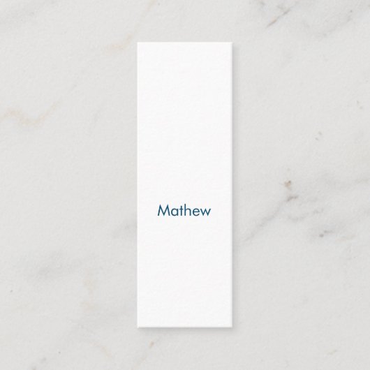 simple initial letter monogram add your name lett  contactkaartje (Voorkant)