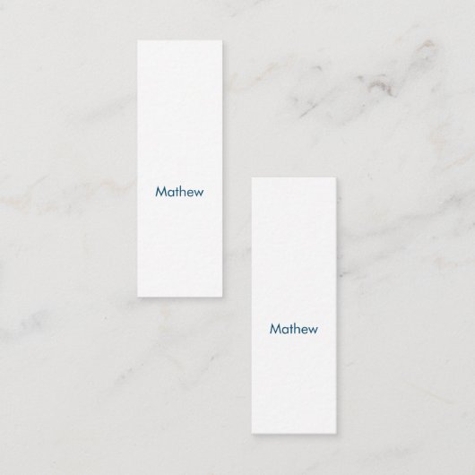 simple initial letter monogram add your name lett contactkaartje (Voorkant / Achterkant)