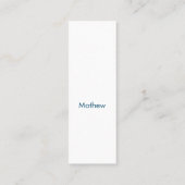 simple initial letter monogram add your name lett  contactkaartje (Achterkant)