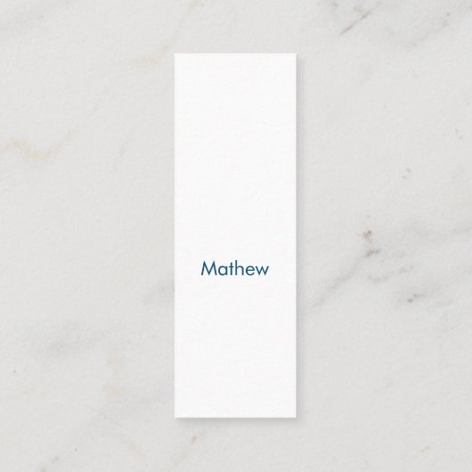 simple initial letter monogram add your name lett contactkaartje (Achterkant)