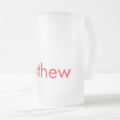 simple initial letter monogram add your name lett matglas bierpul (Voorkant rechts)