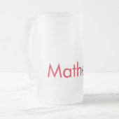 simple initial letter monogram add your name lett matglas bierpul (Voorkant links)