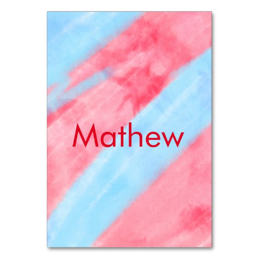 simple initial letter monogram add your name red b kaart (Voorkant)