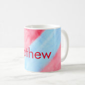 simple initial letter monogram add your name red b koffiemok (Voorkant rechts)