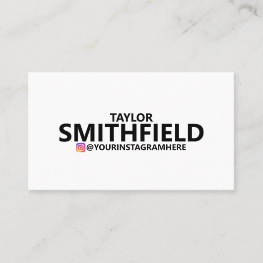 Simple Instagram Visitekaartje (Voorkant)