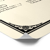 Simple Ivory Alphabetical Wedding Seating Chart Poster (Hoek)