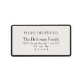 Simple Ivory Classic Serif Wedding Etiket (Voorkant)