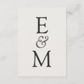 Simple Ivory Classic Wedding QR Code RSVP Kaartje (Achterkant)
