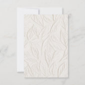 Simple Ivory Print Wedding QR code RSVP Kaartje (Achterkant)