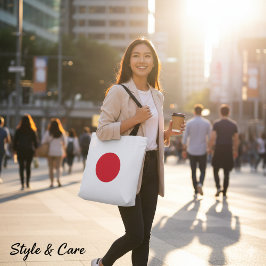 Simple Japan Flag Design Casual Tote Bag