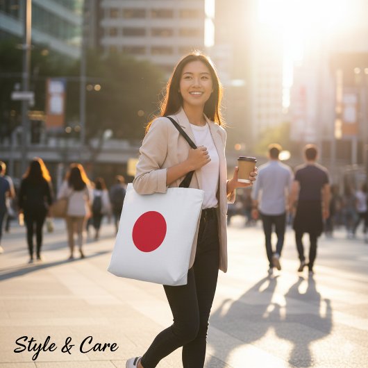Simple Japan Flag Design Casual Tote Bag