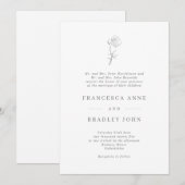 Simple Jasmine Flower Wedding Kaart (Voorkant / Achterkant)