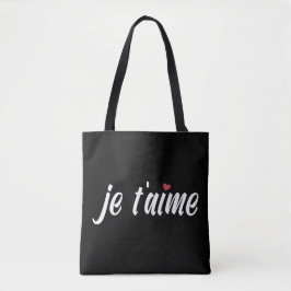 Simple Je T'aime I Love You Valentijn | Tote bag