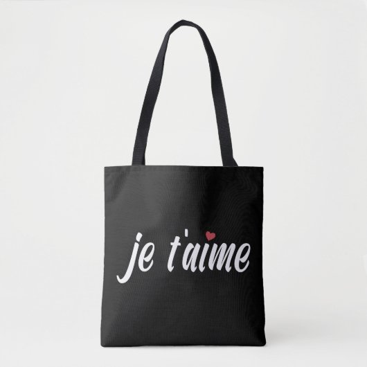 Simple Je T'aime I Love You Valentijn | Tote bag (Voorkant)