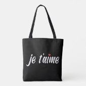 Simple Je T'aime I Love You Valentijn | Tote bag (Achterkant)