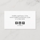 Simple Jewelry Designer Visitekaartje (Achterkant)