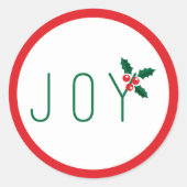 Simple Joy Holiday Sticker (Voorkant)
