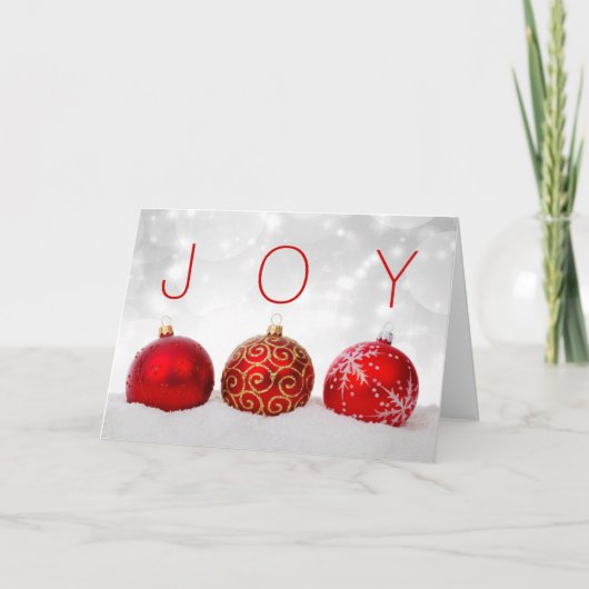 SImple Joy Kerstmis,  Ornamenten Feestdagen Kaart (Voorkant)