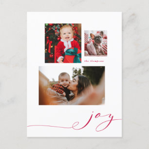 Simple Joy Multi-Photo Holiday Briefkaart